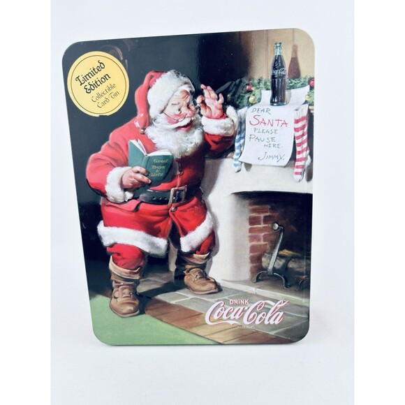 Coca Cola Limited Edition Christmas Card Collectible Tin with 18 Cards 3 Styles - Picture 1 of 14